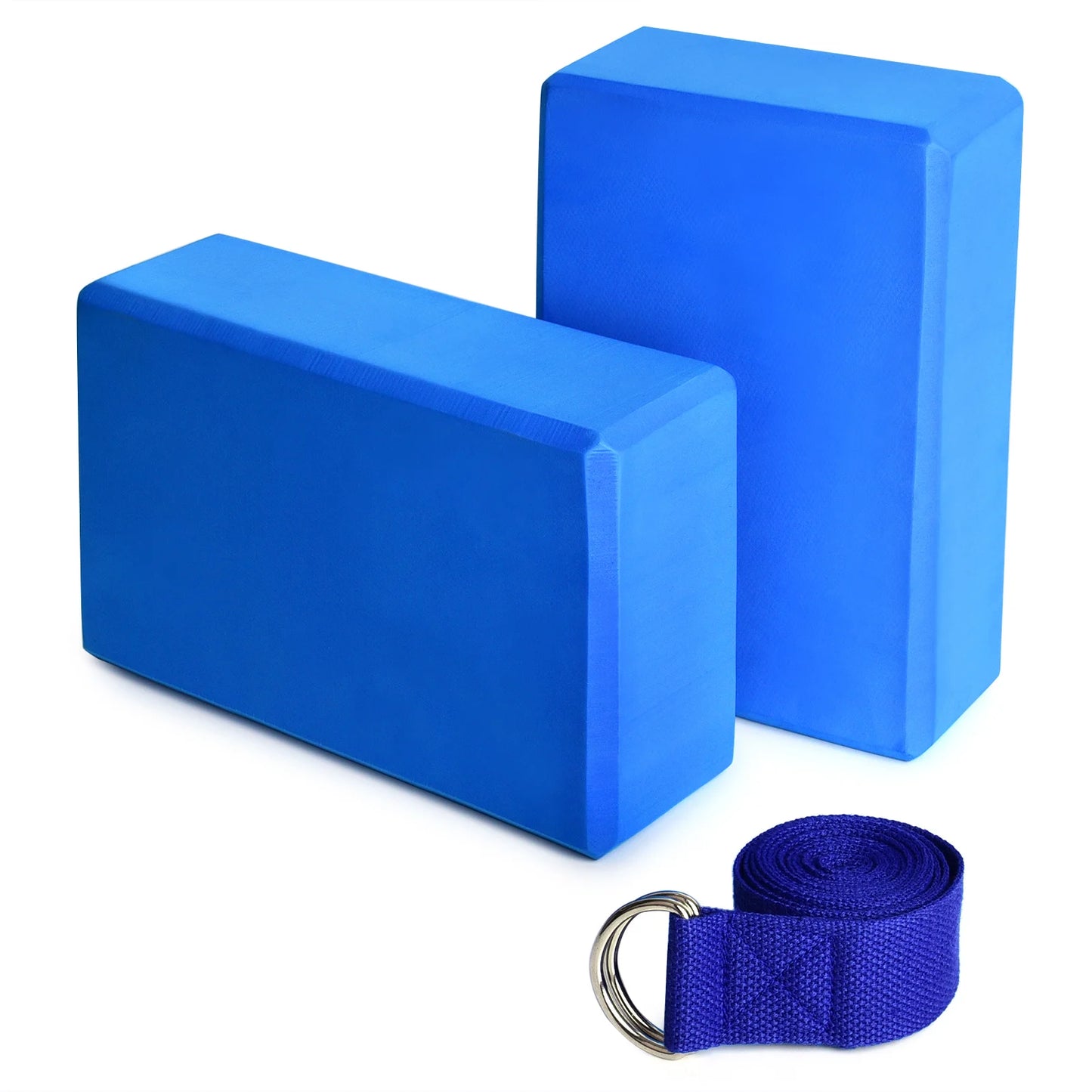 Yoga Block & Strap Set – Supportive EVA Foam for Balance, Flexibility & Alignment