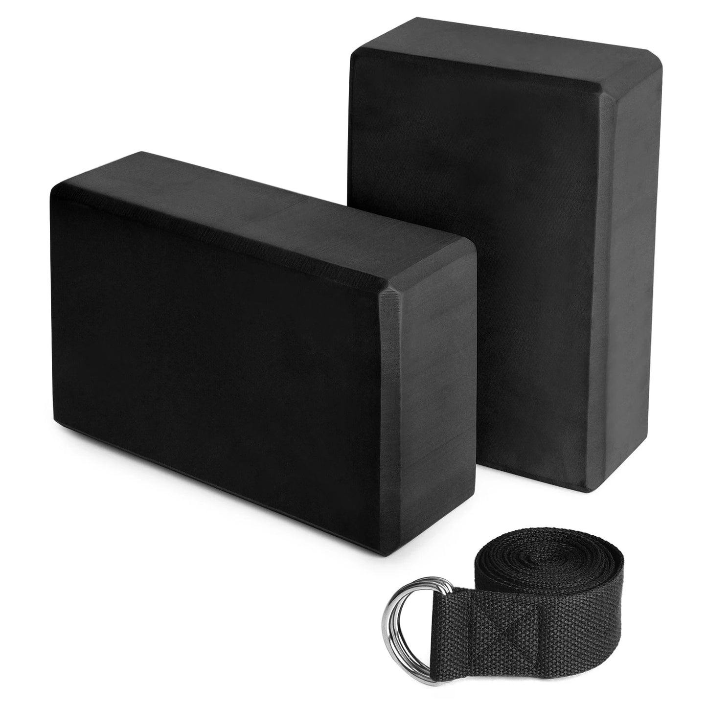 Yoga Block & Strap Set – Supportive EVA Foam for Balance, Flexibility & Alignment