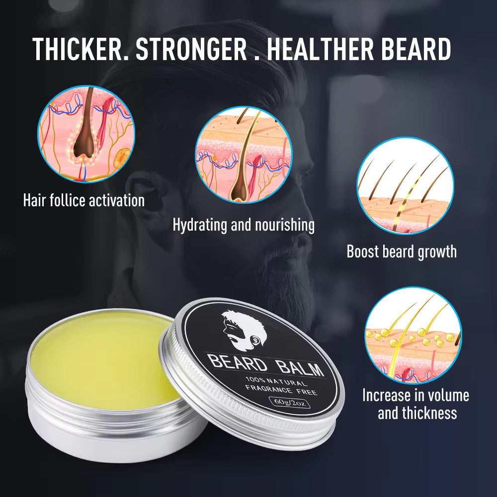 atural Beard Balm – Moisturizing Wax for Frizz Control & Beard Styling