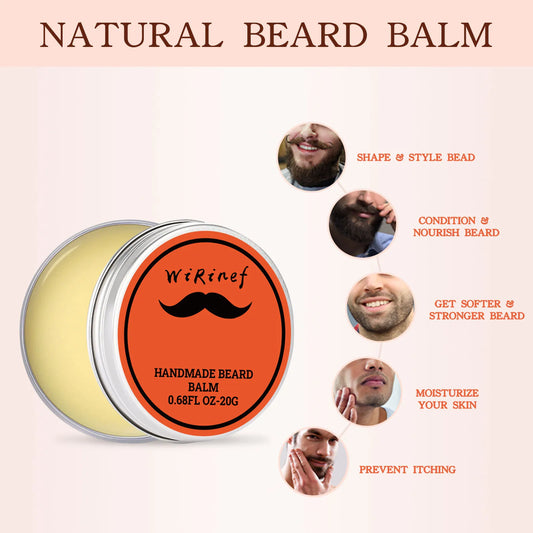 Natural Beard Balm & Growth Oil – Moisturizing & Styling Cream for Dashing Gentlemen