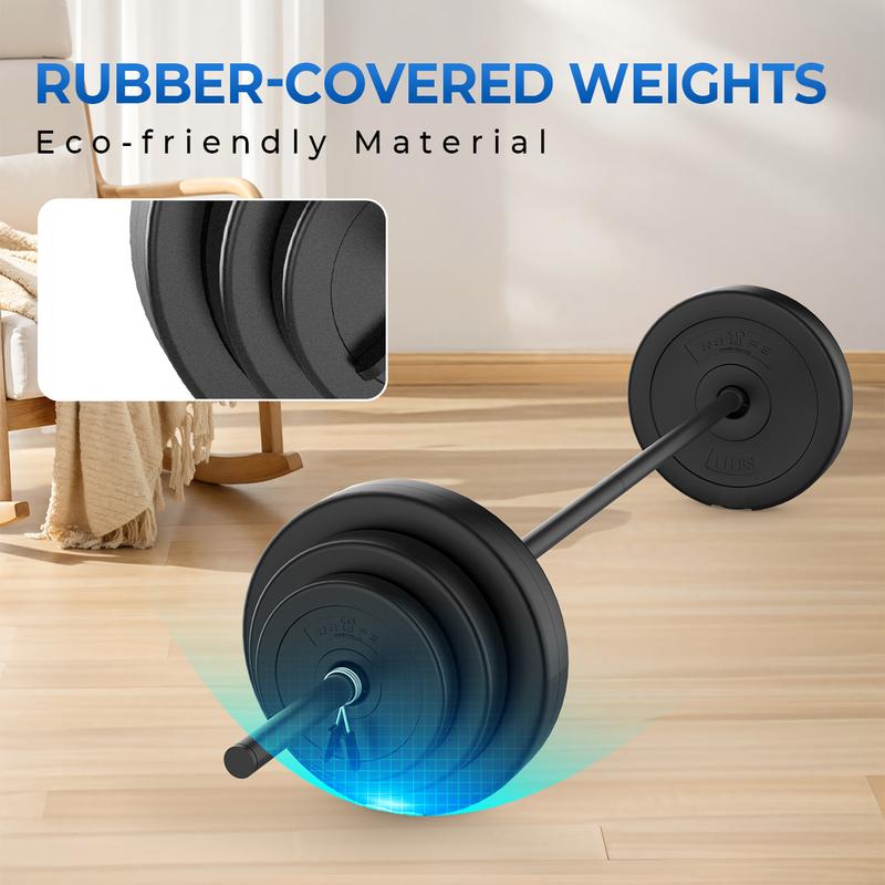 RELIFE REBUILD YOUR LIFE Adjustable Barbell Weight Set – Versatile Home Gym Solution