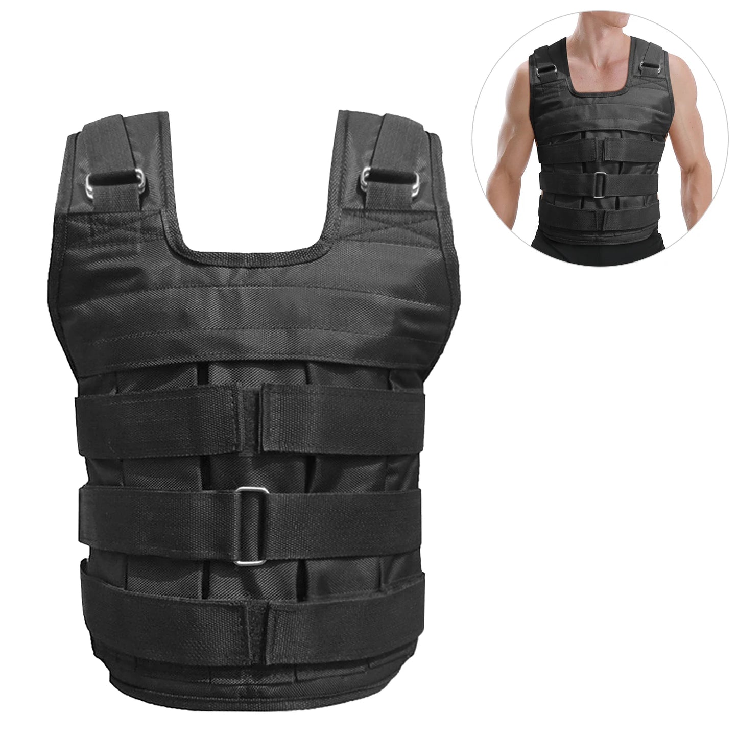 SUTEN Weighted Vest – Adjustable 20kg/50kg Training Gear for Strength & Endurance