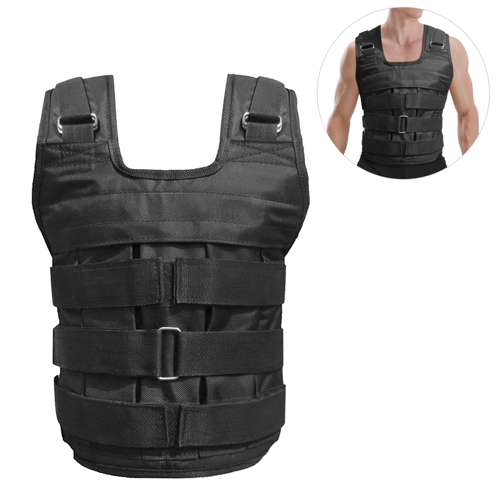 SUTEN Weighted Vest – Adjustable 20kg/50kg Training Gear for Strength & Endurance