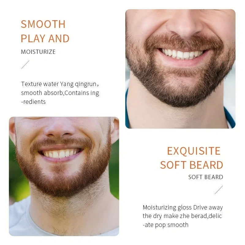 Beard Growth Kit for Men Beard Hair Enhancerbeard Essential Oil Moisturizing Wax Growth Roller Comb Styling Scissors Beard Care