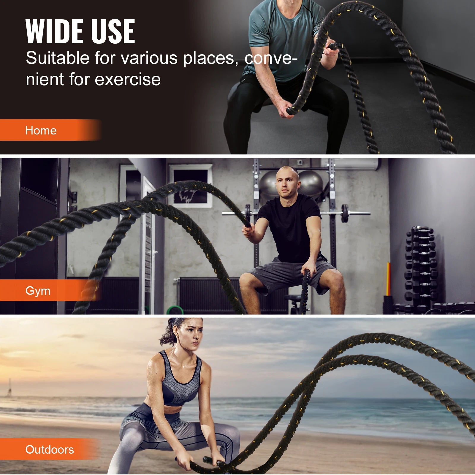Battle Rope – Full-Body Strength & Conditioning Tool (1.5" x 30ft)
