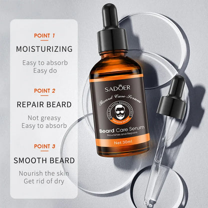 Beard Growth Kit for Men Beard Hair Enhancerbeard Essential Oil Moisturizing Wax Growth Roller Comb Styling Scissors Beard Care