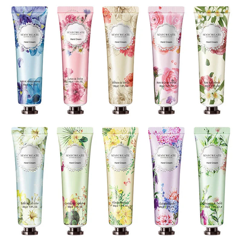 10-Piece Fruity & Flowery Hand Cream Set – Nourishing Skincare for Soft, Hydrated Hands