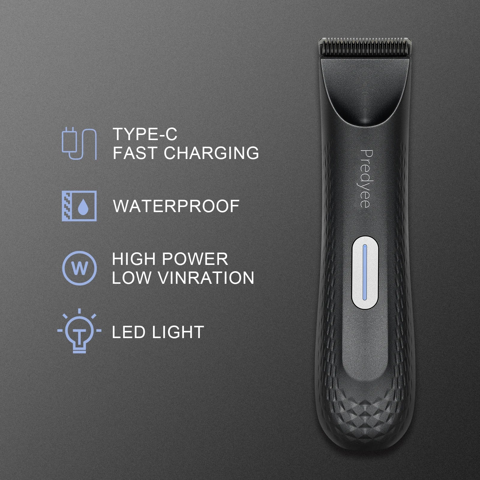 Men’s Electric Body Groomer – Waterproof Trimmer with Replaceable Ceramic Blade