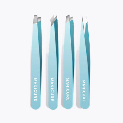 4-Piece Professional Tweezers Set – Precision Tools for Effortless Hair & Splinter Removal