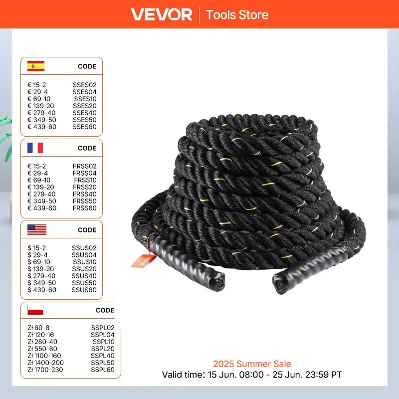 Battle Rope – Full-Body Strength & Conditioning Tool (1.5" x 30ft)