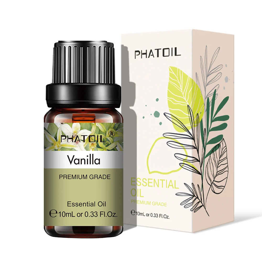 10ml Pure Essential Oils – Lavender, Jasmine & Vanilla for Aromatherapy, Skincare & DIY Use