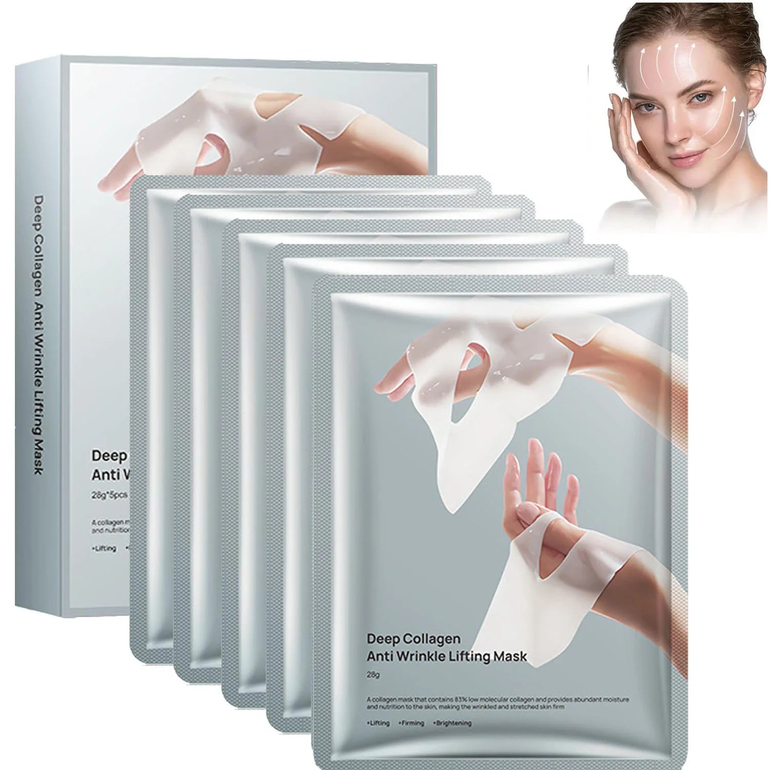 Deep Collagen Lifting Mask – Overnight Firming Face Treatment (5-Pack)