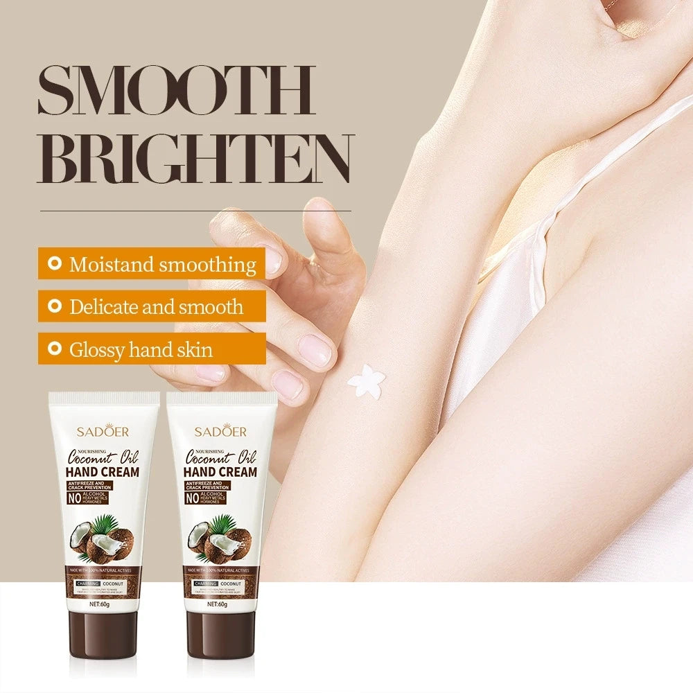 Coconut Hand Cream – Nourishing Care for Dry & Cracked Hands (60g)