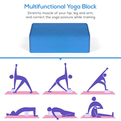 Yoga Block & Strap Set – Supportive EVA Foam for Balance, Flexibility & Alignment