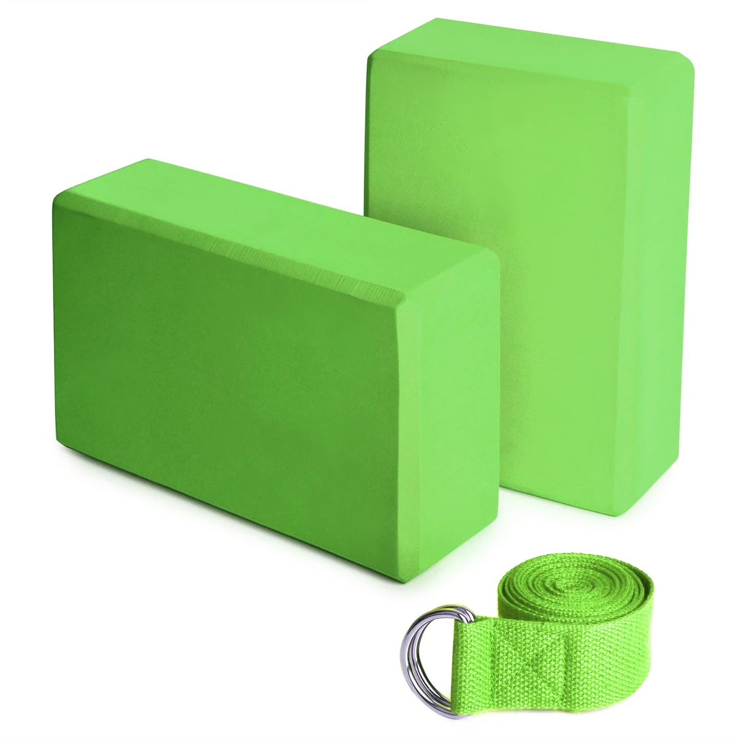 Yoga Block & Strap Set – Supportive EVA Foam for Balance, Flexibility & Alignment