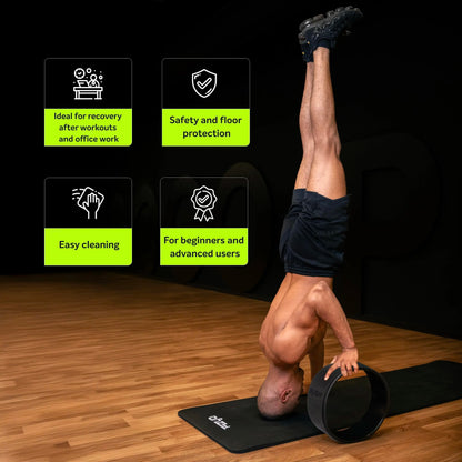 Yoga Wheel Premium Yoga Roller Back Stretcher Home Fitness Equipment for Deep Tissue Massage, Improving Yoga Poses Backbend