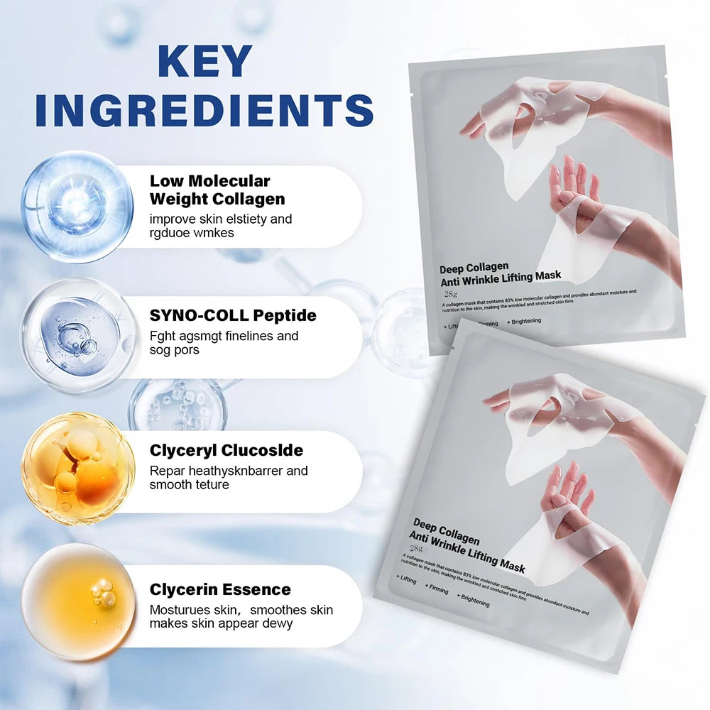 Deep Collagen Lifting Mask – Overnight Firming Face Treatment (5-Pack)