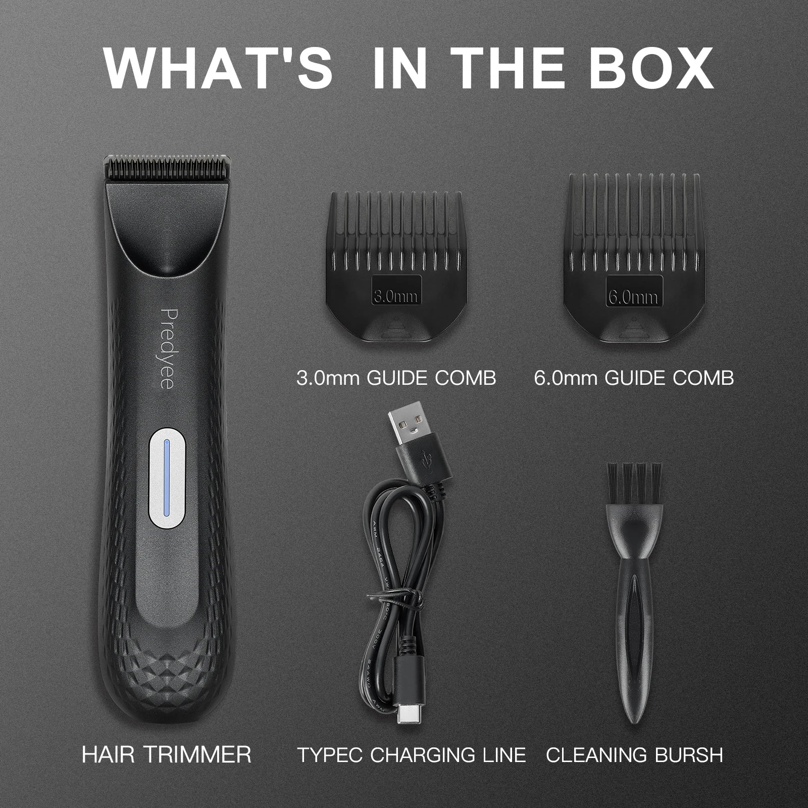 Men’s Electric Body Groomer – Waterproof Trimmer with Replaceable Ceramic Blade