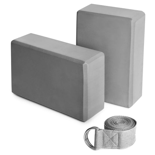 Yoga Block & Strap Set – Supportive EVA Foam for Balance, Flexibility & Alignment
