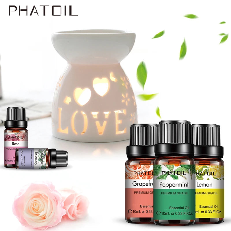 10ml Pure Essential Oils – Lavender, Jasmine & Vanilla for Aromatherapy, Skincare & DIY Use