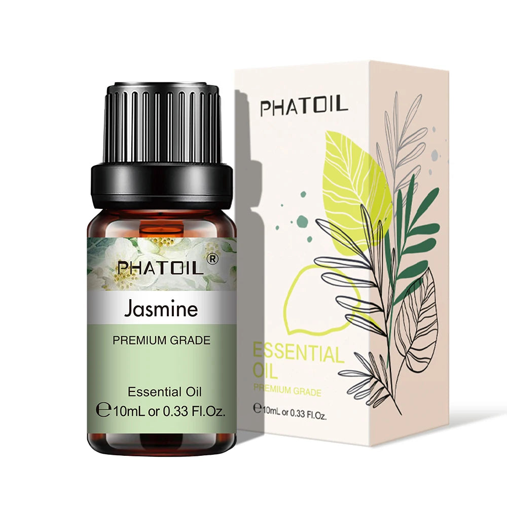 10ml Pure Essential Oils – Lavender, Jasmine & Vanilla for Aromatherapy, Skincare & DIY Use