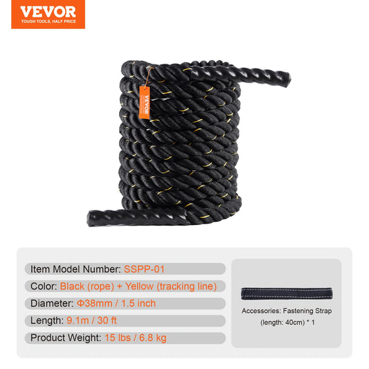 Battle Rope – Full-Body Strength & Conditioning Tool (1.5" x 30ft)