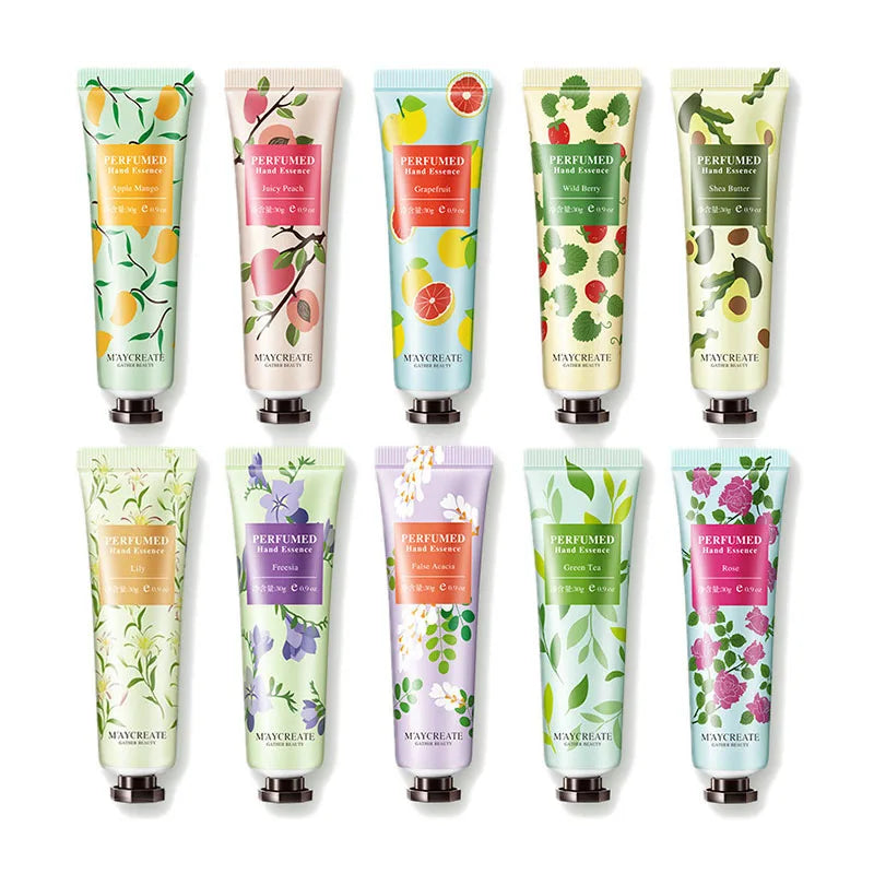 10-Piece Fruity & Flowery Hand Cream Set – Nourishing Skincare for Soft, Hydrated Hands