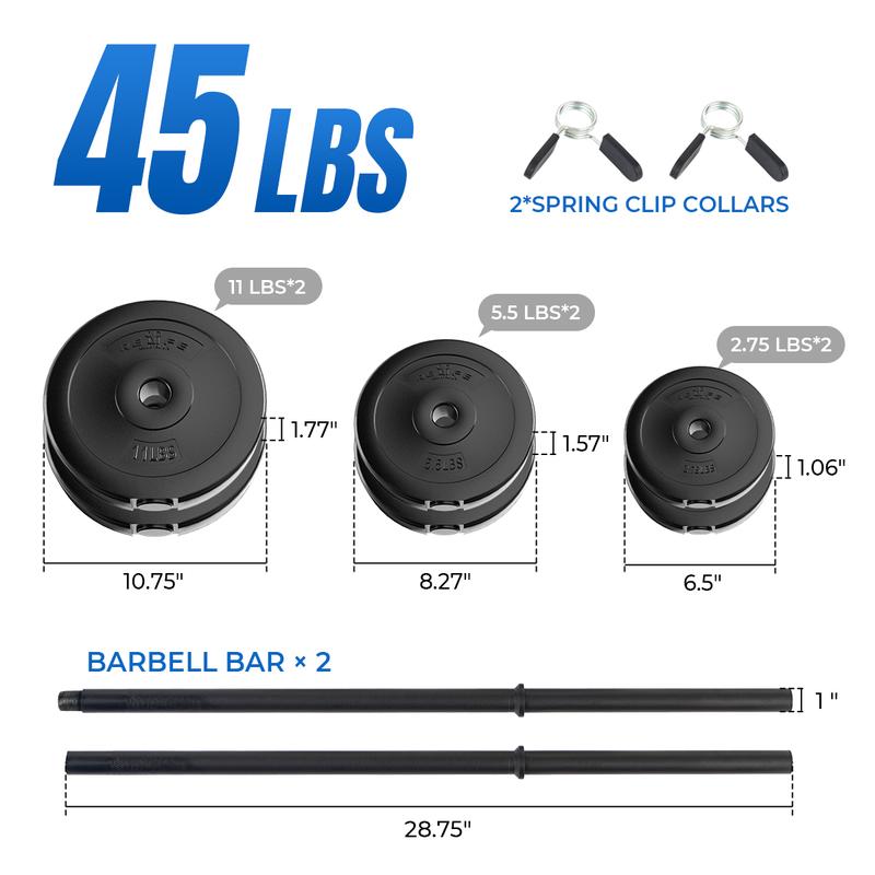 RELIFE REBUILD YOUR LIFE Adjustable Barbell Weight Set – Versatile Home Gym Solution